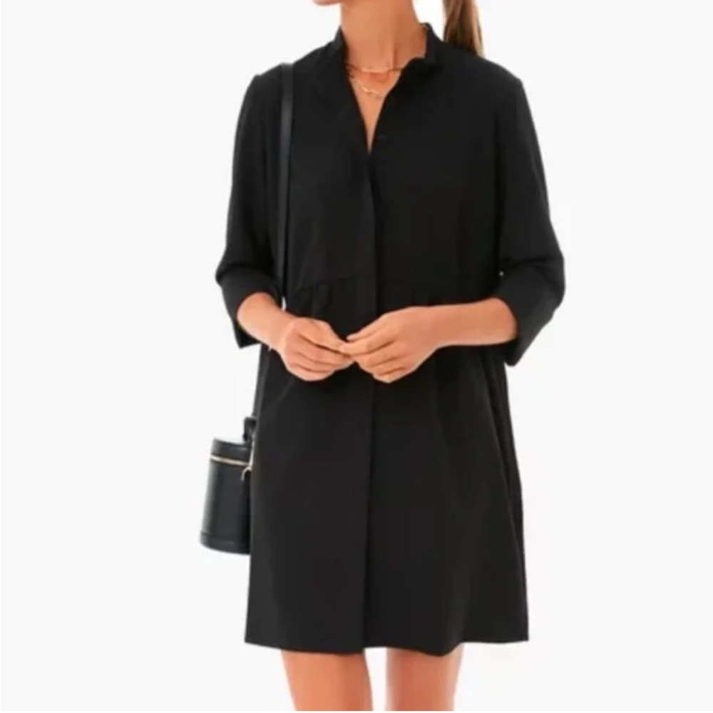 Tuckernuck Black Collar Shirt Dress